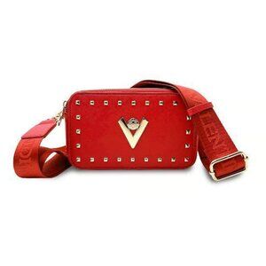 ❤️ NWT Valentino Orlandi Red Crossbody Handbag Purse w/Gold Studs ❤️